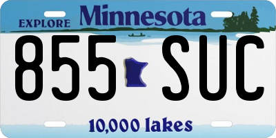 MN license plate 855SUC