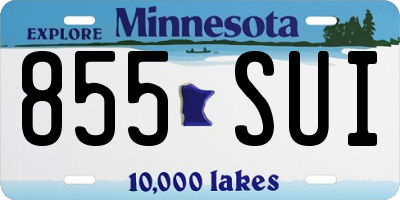 MN license plate 855SUI