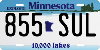 MN license plate 855SUL