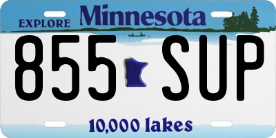 MN license plate 855SUP