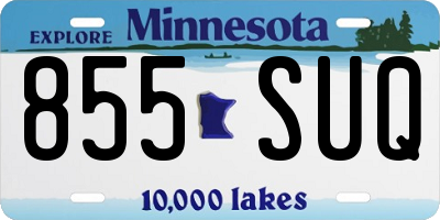 MN license plate 855SUQ
