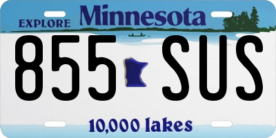 MN license plate 855SUS