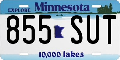 MN license plate 855SUT