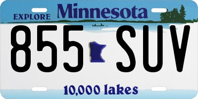 MN license plate 855SUV