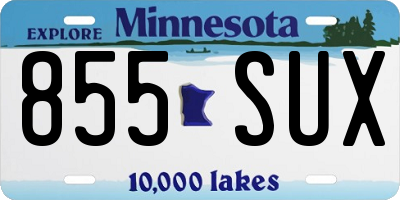 MN license plate 855SUX