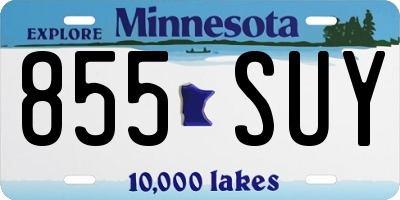 MN license plate 855SUY