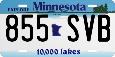 MN license plate 855SVB