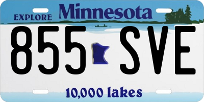 MN license plate 855SVE