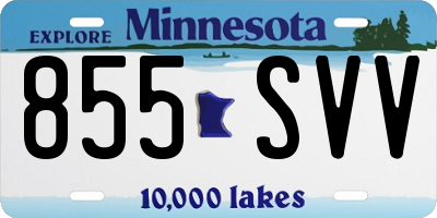 MN license plate 855SVV