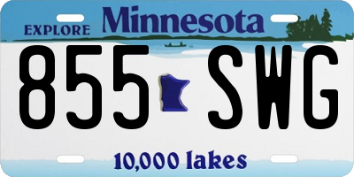 MN license plate 855SWG
