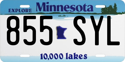 MN license plate 855SYL