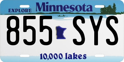 MN license plate 855SYS