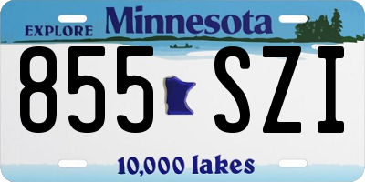 MN license plate 855SZI