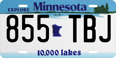 MN license plate 855TBJ