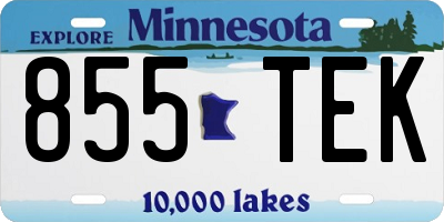 MN license plate 855TEK