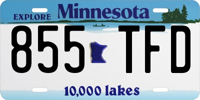 MN license plate 855TFD
