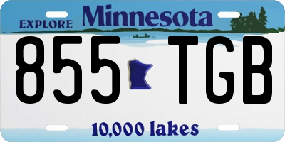 MN license plate 855TGB