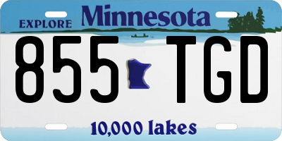 MN license plate 855TGD