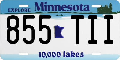 MN license plate 855TII