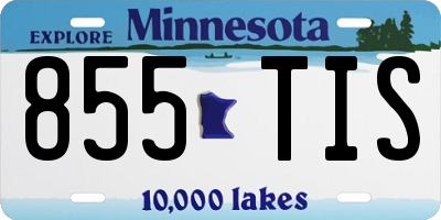 MN license plate 855TIS
