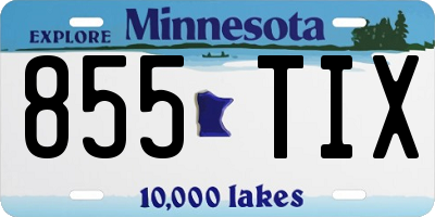 MN license plate 855TIX