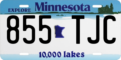 MN license plate 855TJC
