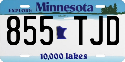 MN license plate 855TJD