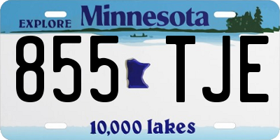 MN license plate 855TJE