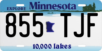 MN license plate 855TJF