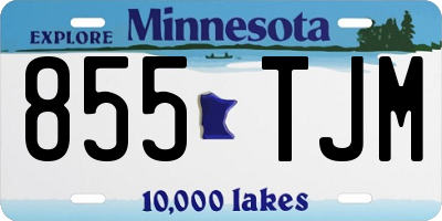 MN license plate 855TJM
