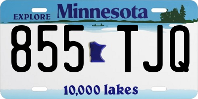 MN license plate 855TJQ