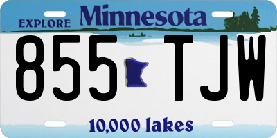 MN license plate 855TJW