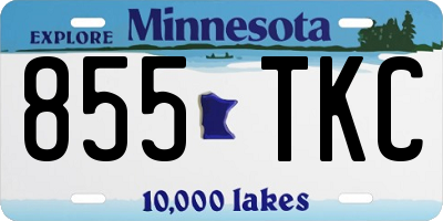 MN license plate 855TKC