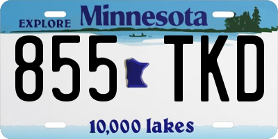 MN license plate 855TKD