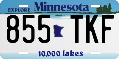 MN license plate 855TKF