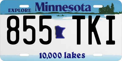 MN license plate 855TKI