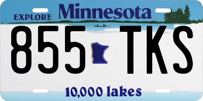 MN license plate 855TKS
