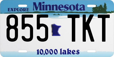 MN license plate 855TKT