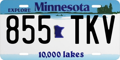 MN license plate 855TKV