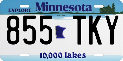 MN license plate 855TKY