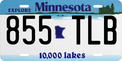 MN license plate 855TLB