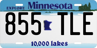 MN license plate 855TLE