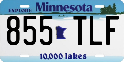 MN license plate 855TLF
