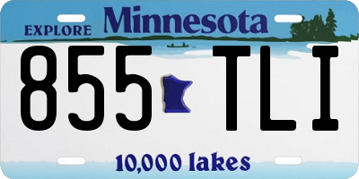 MN license plate 855TLI