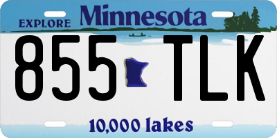 MN license plate 855TLK