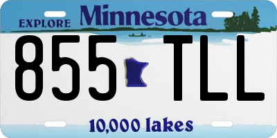 MN license plate 855TLL