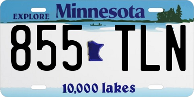 MN license plate 855TLN