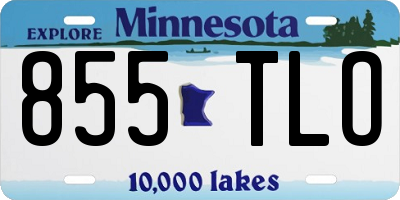 MN license plate 855TLO