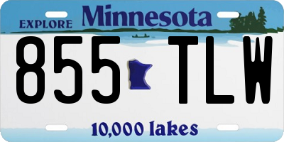 MN license plate 855TLW
