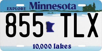 MN license plate 855TLX